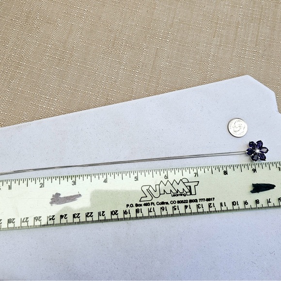 SET! Vera Wang 925 Flower Necklace & 925 Twisted Diamond-Cut Hoop Earrings SET! - Picture 14 of 16